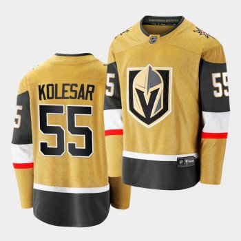 Keegan Kolesar #55 Golden Knights 2020-21 Alternate Gold Premier Breakaway Jersey