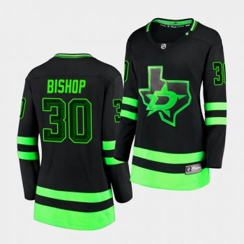 Women's Ben Bishop Stars #30 2020-21 Third Blackout Replica Jersey