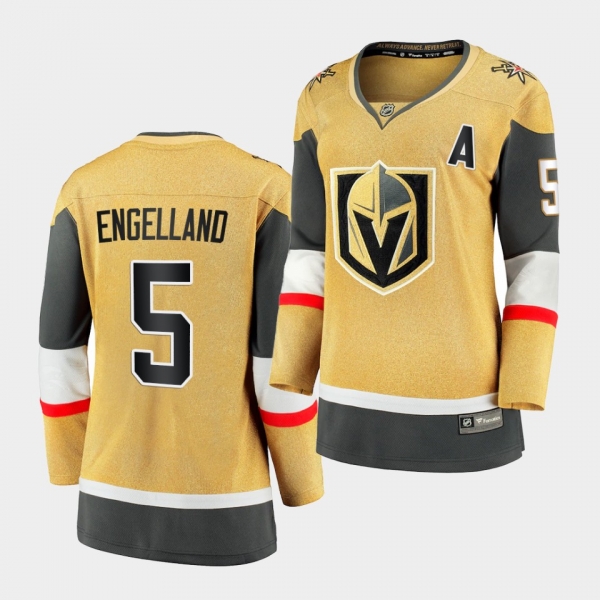 Women's Deryk Engelland Golden Knights #5 2020-21 Alternate Authentic Player Jersey