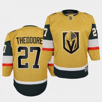 Youth Shea Theodore Jersey Golden Knights Alternate Gold Premier Breakaway Jersey