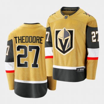 Shea Theodore #27 Golden Knights 2020-21 Alternate Gold Premier Breakaway Jersey