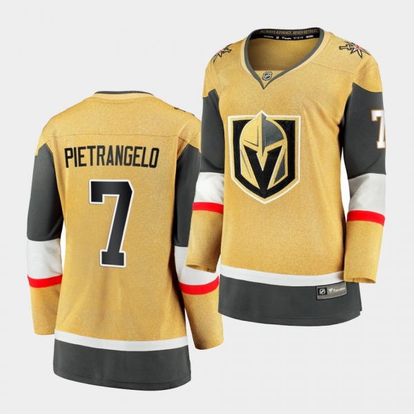 Women's Alex Pietrangelo Golden Knights #7 2020-21 Alternate Breakaway Player Jersey