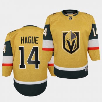 Youth Nicolas Hague Jersey Golden Knights Alternate Gold Premier Breakaway Jersey