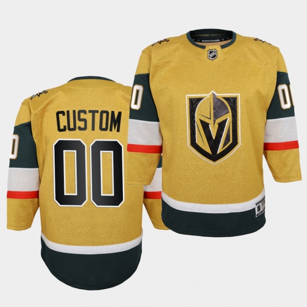 Youth Custom Jersey Golden Knights Alternate Gold Premier Breakaway Jersey