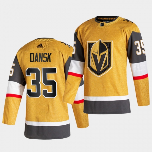 Oscar Dansk #35 Golden Knights 2020-21 Alternate Authentic Player Gold Jersey