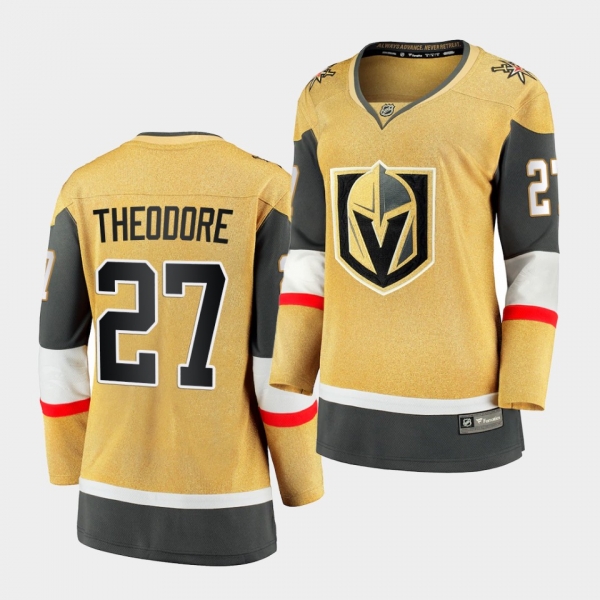 Women's Shea Theodore Golden Knights #27 2020-21 Alternate Premier Breakaway Jersey