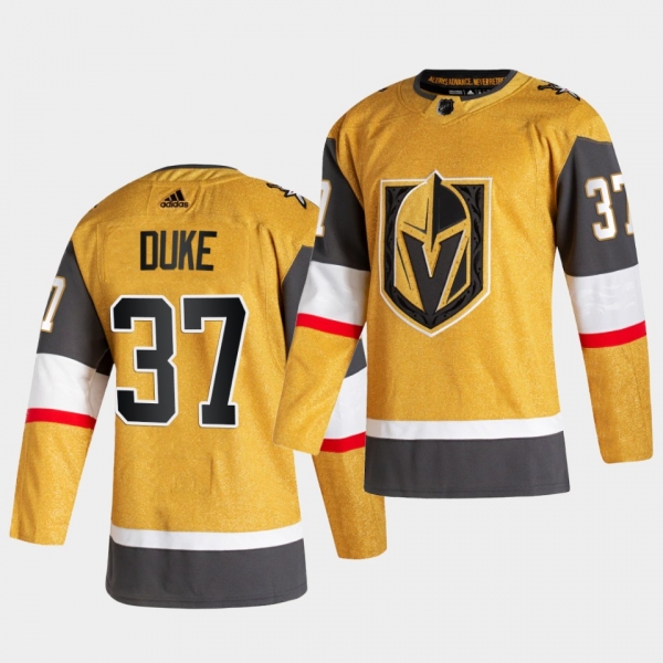 Reid Duke #37 Golden Knights 2020-21 Alternate Authentic Player Gold Jersey