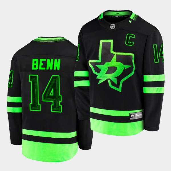 Jamie Benn Dallas Stars 2020-21 Third Black Blackout Replica Men Jersey