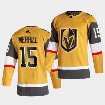 Jon Merrill #15 Golden Knights 2020-21 Alternate Authentic Player Gold Jersey