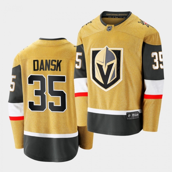 Oscar Dansk #35 Golden Knights 2020-21 Alternate Gold Premier Breakaway Jersey