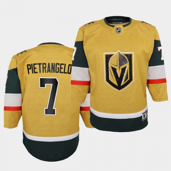 Youth Alex Pietrangelo Jersey Golden Knights Alternate Gold Breakaway Player Jersey