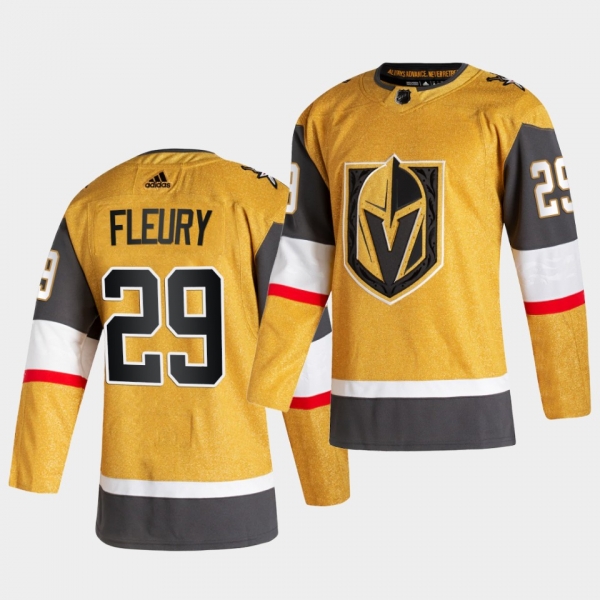 Marc-andre Fleury #29 Golden Knights 2020-21 Alternate Authentic Player Gold Jersey