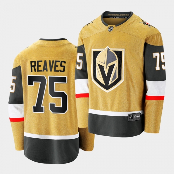 Ryan Reaves #75 Golden Knights 2020-21 Alternate Gold Premier Breakaway Jersey