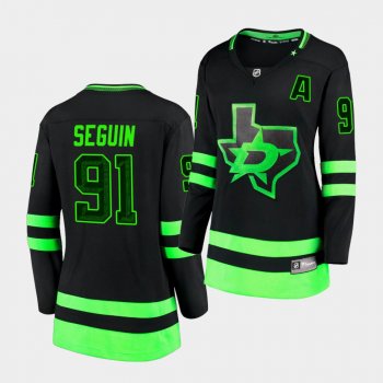 Women's Tyler Seguin Stars #91 2020-21 Third Blackout Replica Jersey