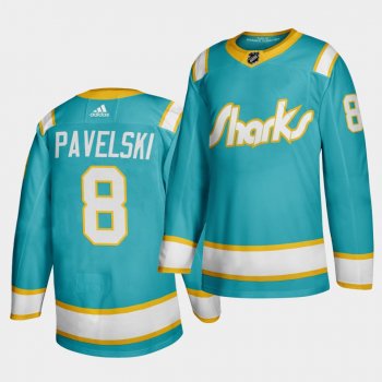 Joe Pavelski #8 San Jose Sharks 2020 Throwback Teal Authentic Player Jersey