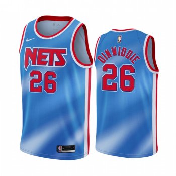 Spencer Dinwiddie Brooklyn Nets Blue Classic Edition New Uniform 2020-21 Jersey