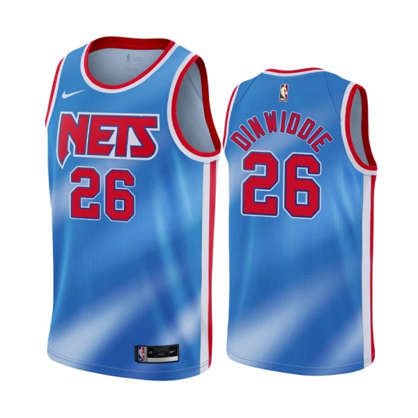 Spencer Dinwiddie Brooklyn Nets Blue Classic Edition New Uniform 2020-21 Jersey