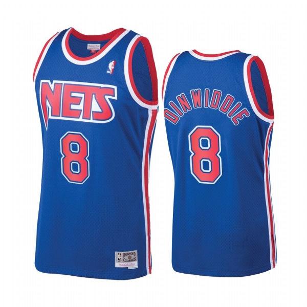 New Jersey Nets #8 Spencer Dinwiddie 1992-93 Hardwood Classics Royal Jersey