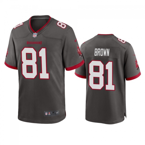 Tampa Bay Buccaneers Antonio Brown Pewter Game Jersey