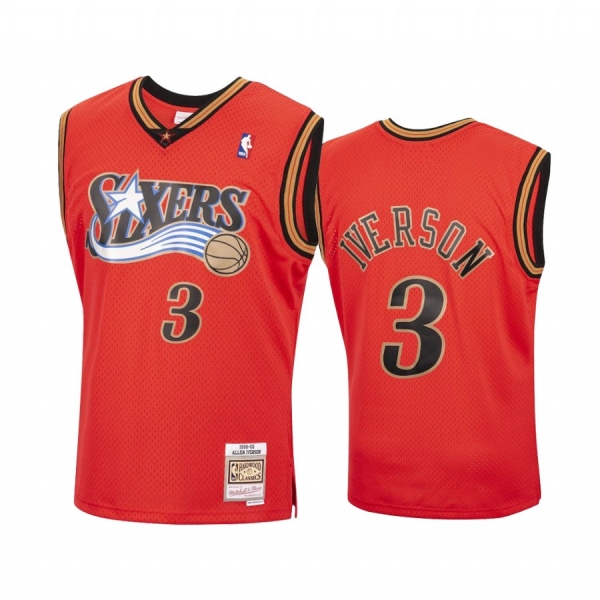 Allen Iverson #3 Philadelphia 76ers Red Reload Jersey