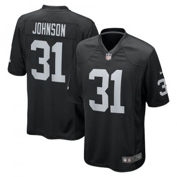 Nike Isaiah Johnson Las Vegas Raiders Black Game Jersey