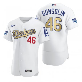 Los Angeles Dodgers Tony Gonsolin White 2021 Gold Program Authentic Jersey