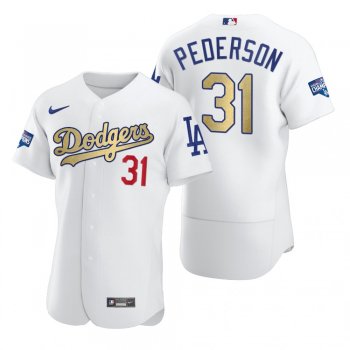 Los Angeles Dodgers Joc Pederson White 2021 Gold Program Authentic Jersey