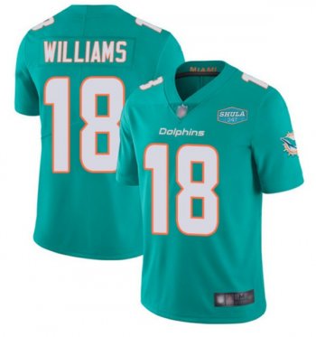 Nike Dolphins 18 Preston Williams Aqua With 347 Shula Patch Vapor Limited Men Jersey