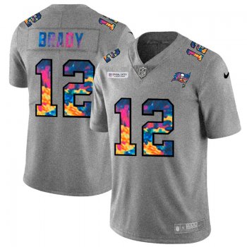 Tampa Bay Buccaneers #12 Tom Brady Men's Nike Multi-Color 2020 NFL Crucial Catch NFL Jersey Greyheather