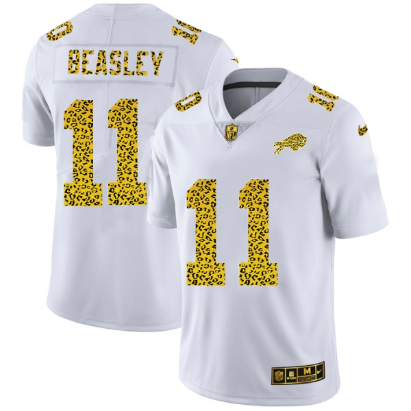 Buffalo Bills #11 Cole Beasley Men's Nike Flocked Leopard Vapor Limited NFL Jersey White