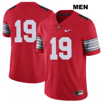 Men's Stitched Chris Olave Nike Red Ohio State Buckeyes Authentic 2018 Spring Game no. 19 College Football Jersey - Without Name