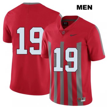 Men's Chris Olave Elite Nike Stitched Red Ohio State Buckeyes Authentic no. 19 College Football Jersey - Without Name