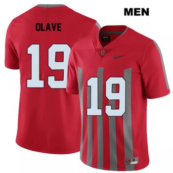 Men's Chris Olave Stitched Elite Nike Red Ohio State Buckeyes Authentic no. 19 College Football Jersey