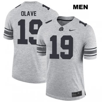 Men's Chris Olave Gray Ohio State Buckeyes Nike Authentic Stitched no. 19 College Football Jersey