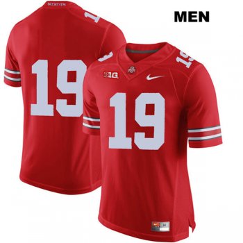 Men's Chris Olave Red Stitched Nike Ohio State Buckeyes Authentic no. 19 College Football Jersey - Without Name