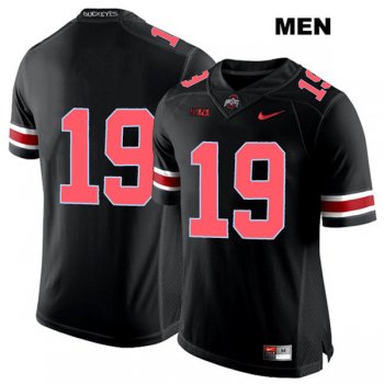 Men's Chris Olave Nike Black Red Font Ohio State Buckeyes Stitched Authentic no. 19 College Football Jersey - Without Name