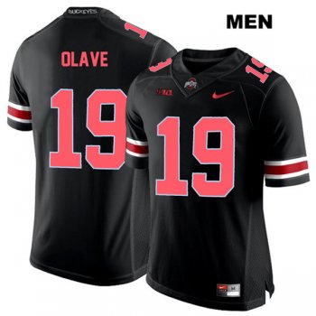 Men's Red Font Chris Olave Black Ohio State Buckeyes Authentic Stitched Nike no. 19 College Football Jersey