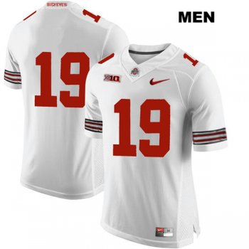 Men's Chris Olave Nike Stitched White Ohio State Buckeyes Authentic no. 19 College Football Jersey - Without Name