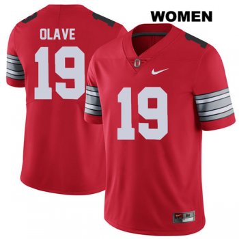 Women's Chris Olave Nike Stitched 2018 Spring Game Red Ohio State Buckeyes Authentic no. 19 College Football Jersey