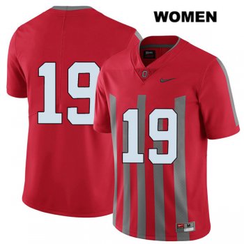 Women's Chris Olave Stitched Nike Elite Red Ohio State Buckeyes Authentic no. 19 College Football Jersey - Without Name