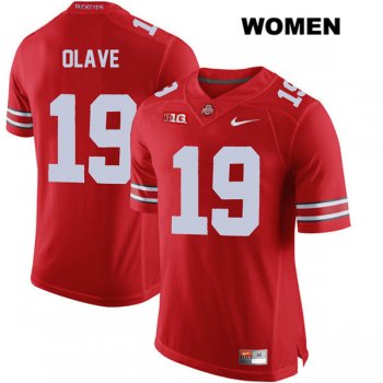 Women's Chris Olave Red Ohio State Buckeyes Authentic Nike Stitched no. 19 College Football Jersey