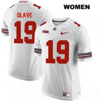 Women's Chris Olave Stitched White Nike Ohio State Buckeyes Authentic no. 19 College Football Jersey