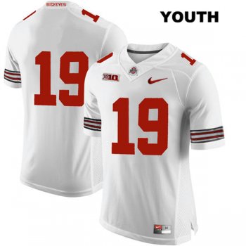 Youth Chris Olave Nike White Ohio State Buckeyes Stitched Authentic no. 19 College Football Jersey - Without Name