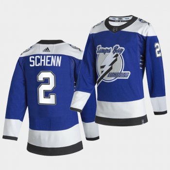 Tampa Bay Lightning 2021 Reverse Retro Luke Schenn Blue Authentic Jersey