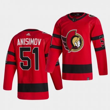 Ottawa Senators 2021 Reverse Retro artem anisimov Red Special Edition Authentic Jersey