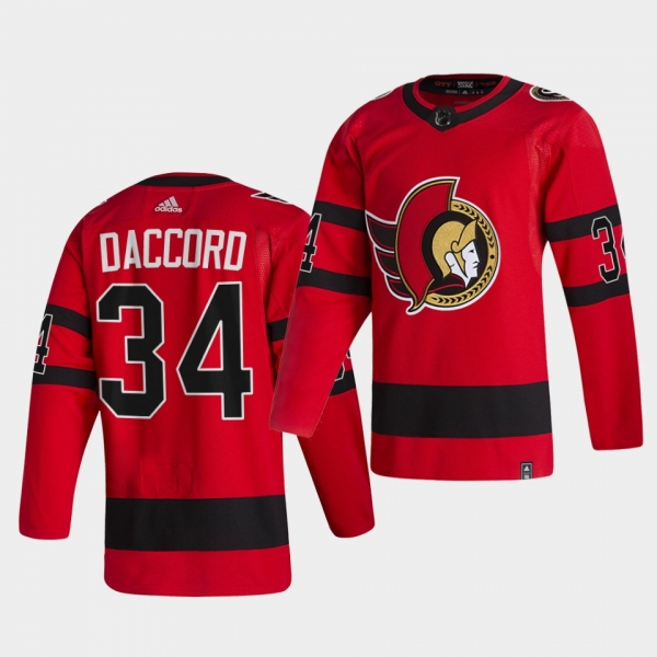 Ottawa Senators 2021 Reverse Retro Joey Daccord Red Special Edition Authentic Jersey