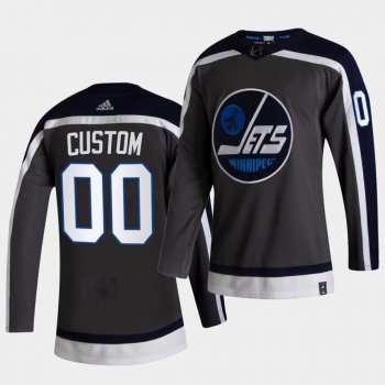 Winnipeg Jets 2021 Reverse Retro Custom Grey Authentic Jersey