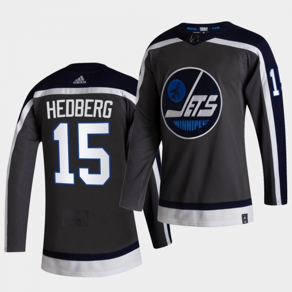 Winnipeg Jets 2021 Reverse Retro anders hedberg Grey Authentic Jersey