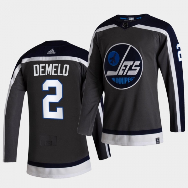 Winnipeg Jets 2021 Reverse Retro Dylan DeMelo Grey Authentic Jersey