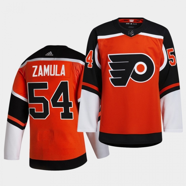 Philadelphia Flyers 2021 Reverse Retro Egor Zamula Orange Special Edition Authentic Jersey